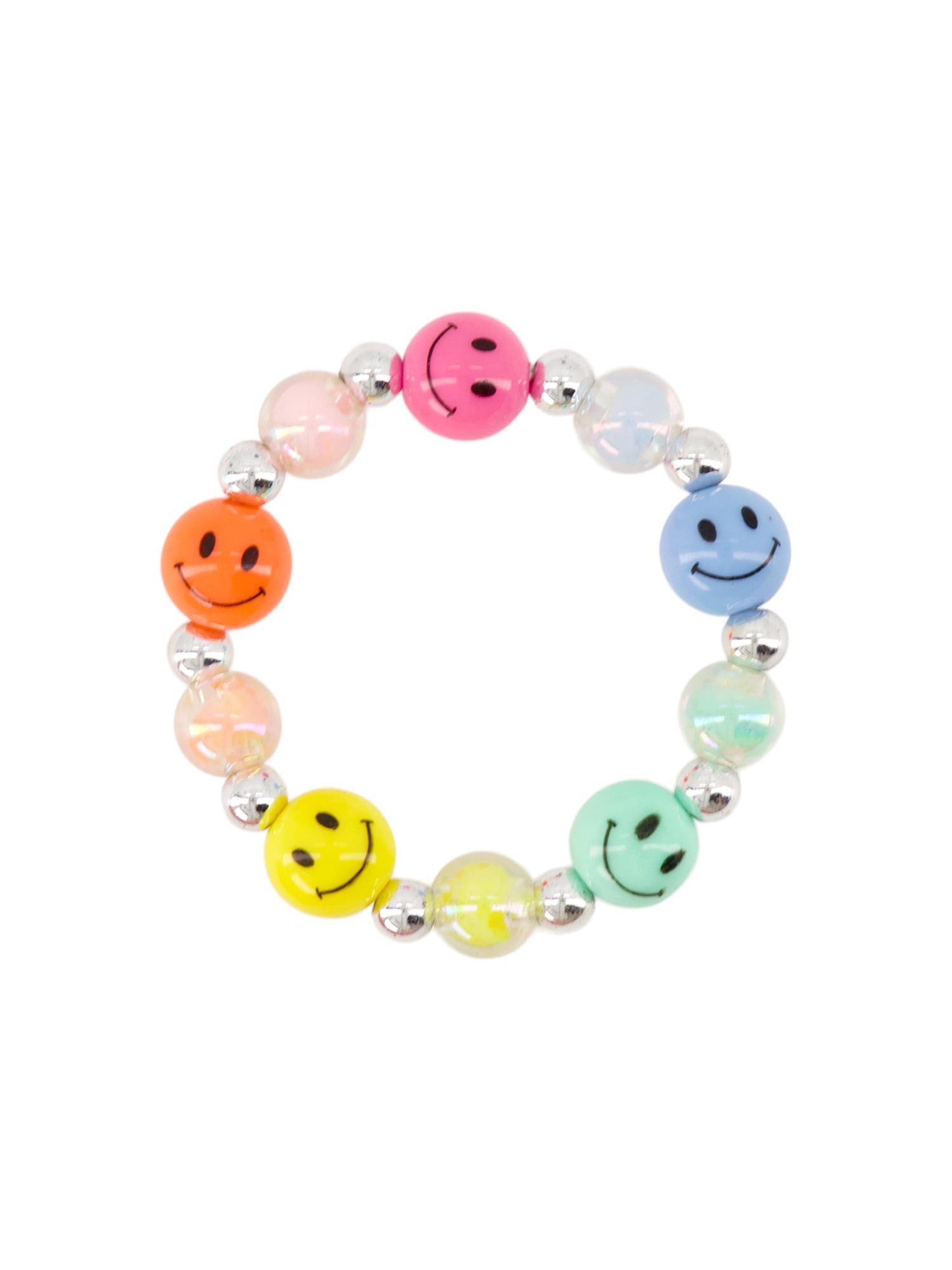 Claire's Rainbow Smiley Face Beaded Mixed Piece Jewelry Set, 2-Pack, Children's