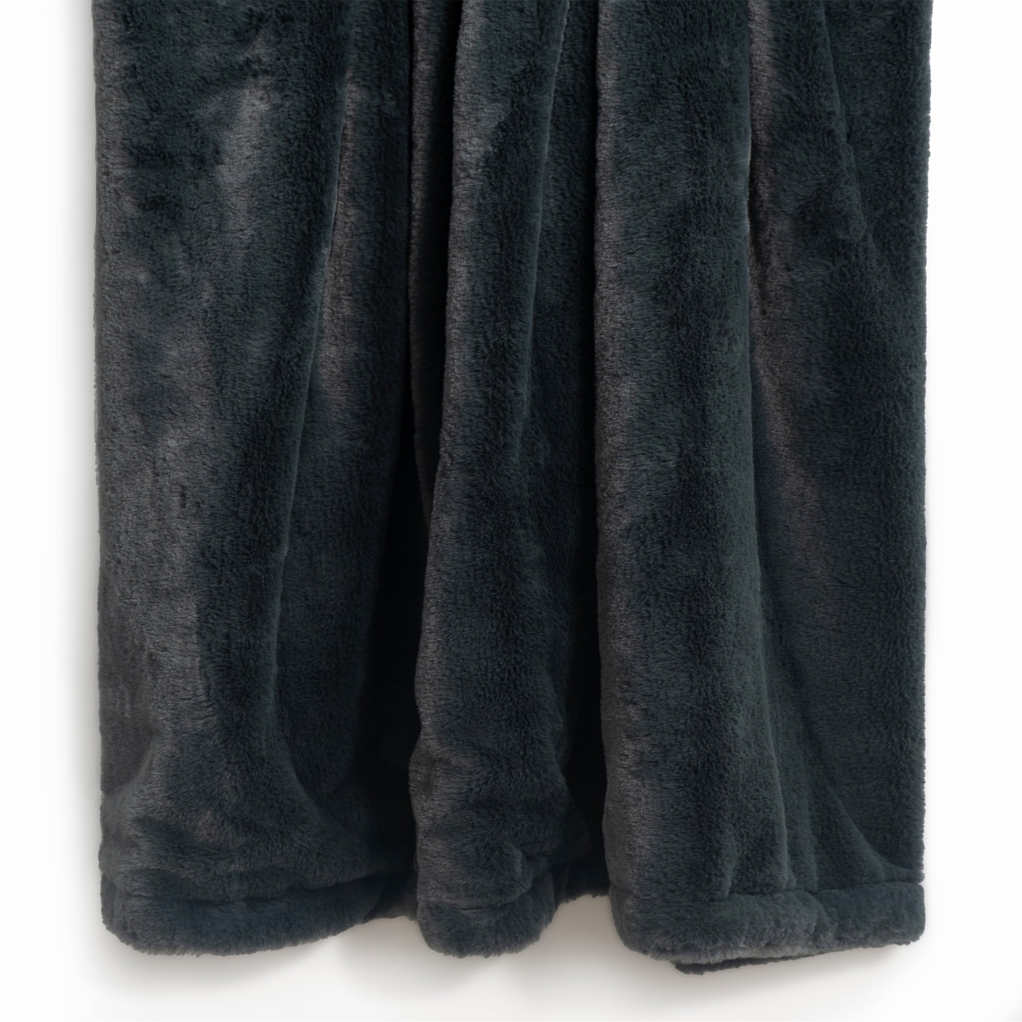 Americanflat Throw Blanket - 50x60 Inch Double Sided Luxe Faux Fur - Soft Plush Fleece Bedding - Cozy Warmth For Living Room Couch Or Sofa - Dark Gray