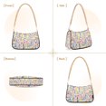 thumbnail image 7 of FORMRS Womens Shoulder Bag with Chain Strap Clutch Purse Cute Tote Handbag, Yellow Wildflower Pattern, 7 of 7