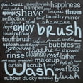 thumbnail image 2 of Gibbons, Lauren 12x12 White Modern Wood Framed Museum Art Print Titled - Bathroom Words B1, 2 of 4
