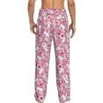 thumbnail image 2 of Bixox Men's Cute Rabbit Patterned Pajama Pants with Pockets Lounge Clothes for Home, 2 of 5