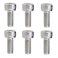 thumbnail image 2 of Tuerca de guitarra eléctrica Yuyangstore 6 uds abrazadera bloqueada cuerda sillín Tornillos hexagonales plata, 2 of 6