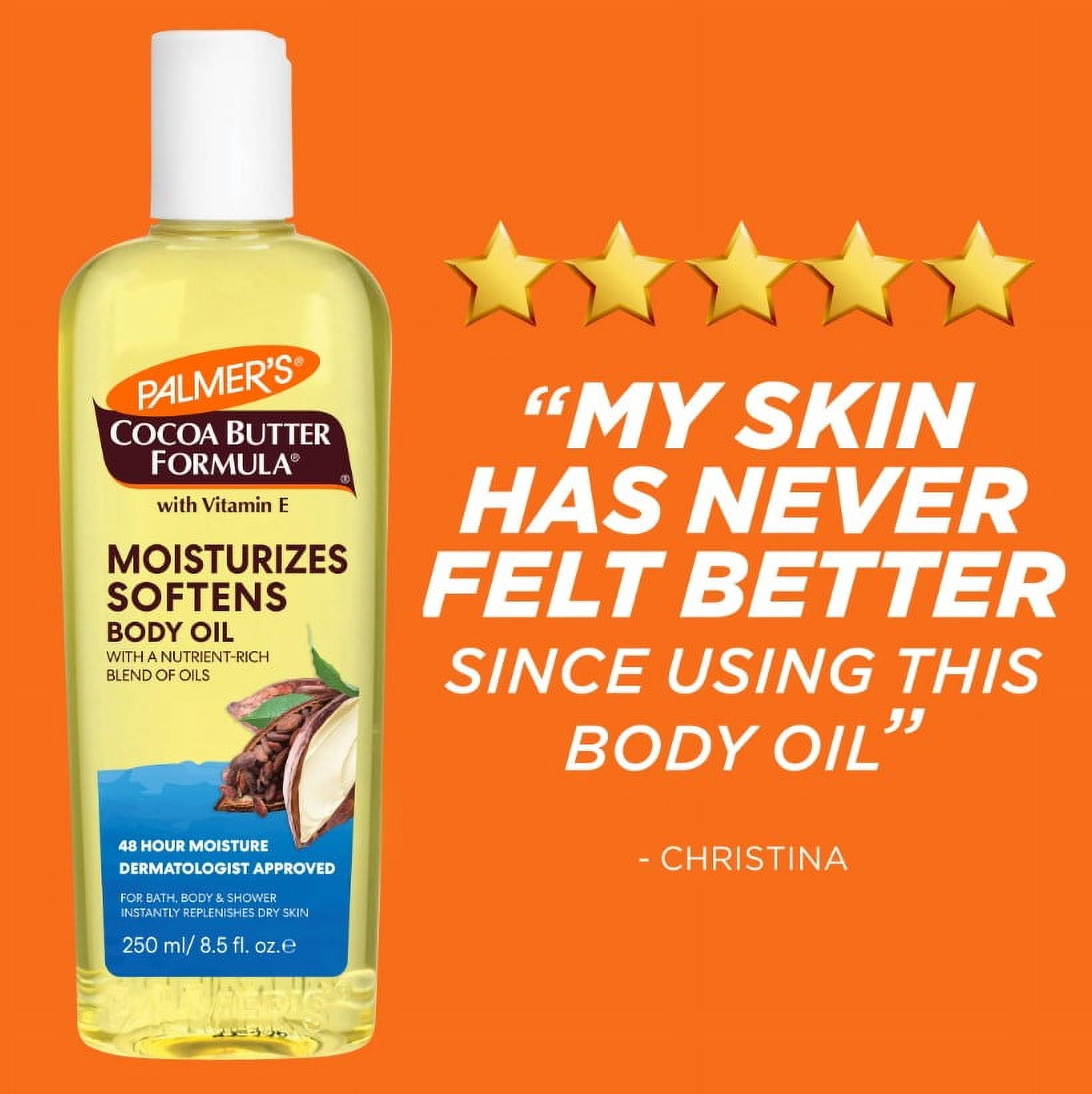 (3 pack) Palmer's Cocoa Butter Formula Body Oil with Vitamin E: Instant Hydration and Radiant Glow, 8.5 fl oz