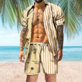 thumbnail image 1 of Vedolay shorts sets men two piece outfits Short Sets for Men Clothing Patchwork Beach Slim Fit Shorts and T-Shirt Summer Short Set,Black XXL, 1 of 5