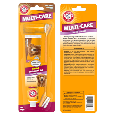 Arm & Hammer Multi-Care Tartar Control Enzymatic Toothbrush & Toothpaste Kit in Beef