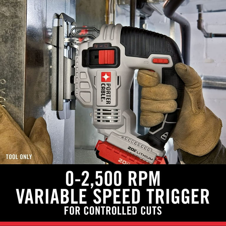 Porter-Cable 20V MAX Cordless Jigsaw Saw, Power Battery Tool