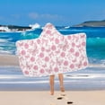 thumbnail image 6 of joogoo Butterflies Roses Bows Kids Hooded Beach Towel Baby Bath Towel 23.5"x50", 6 of 7