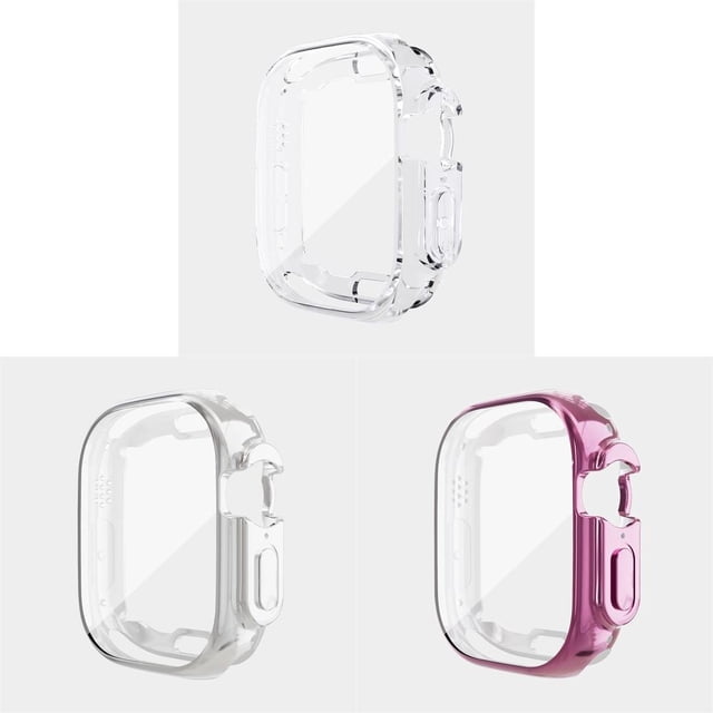 LEIXIUER (Single pack 3 Black) Compatible for Apple Watch Ultra 49mm Soft Watch Case All Around Shockproof TPU Protective Cover Bumper Lightweight and Shock Absorbent for Apple Watch Ultra 49mm
