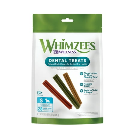 UPC: 0815436015524 | WHIMZEES by Wellness Stix Natural Grain Free Dental Chews for Dogs  Small Breed  28 count
