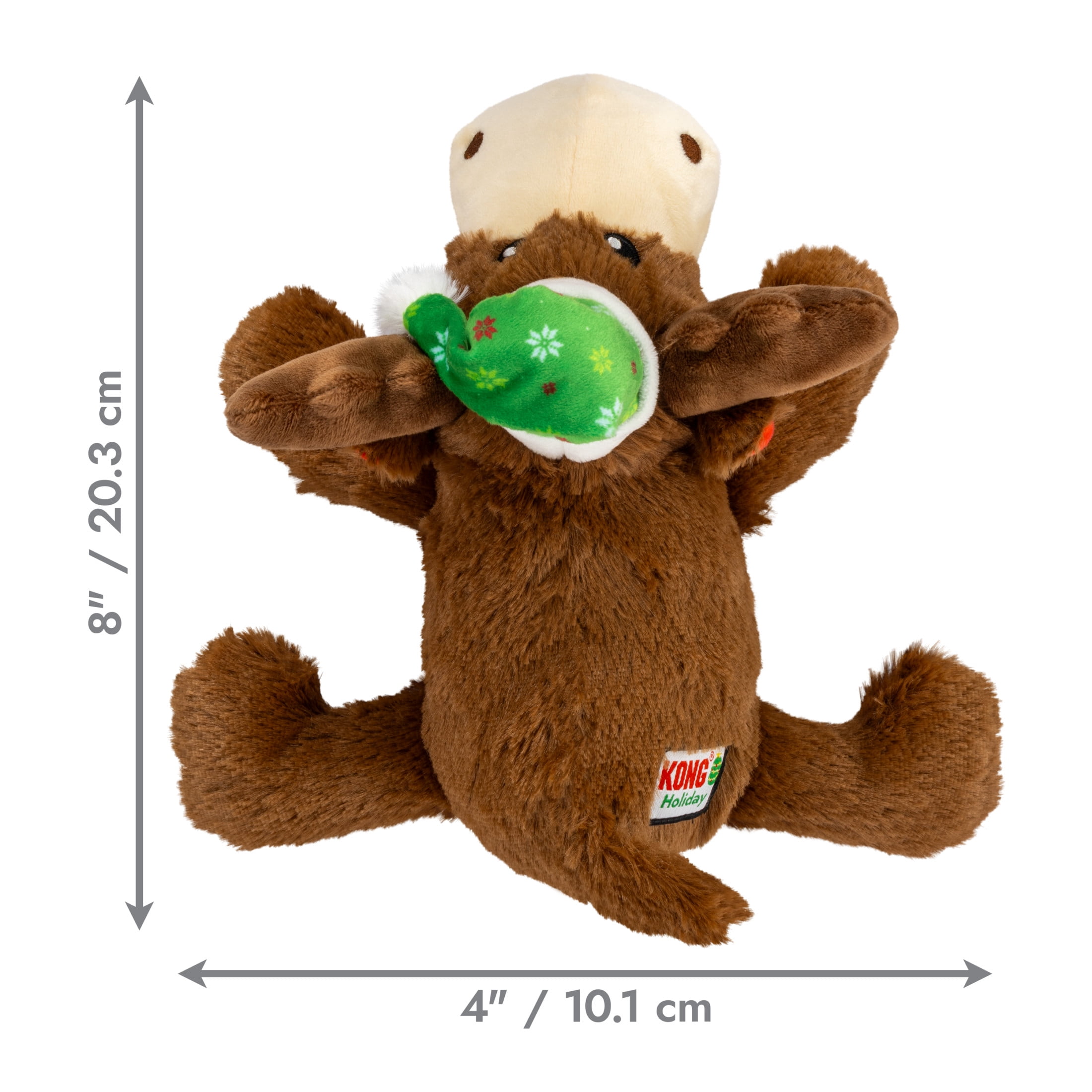 KONG® Holiday Cozie™ Dog Toy, Reindeer, Brown, Medium