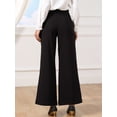 thumbnail image 3 of DARING DIVA Women's Wide Leg Dress Pants High Waisted Casual Trousers X-Small Black, 3 of 6