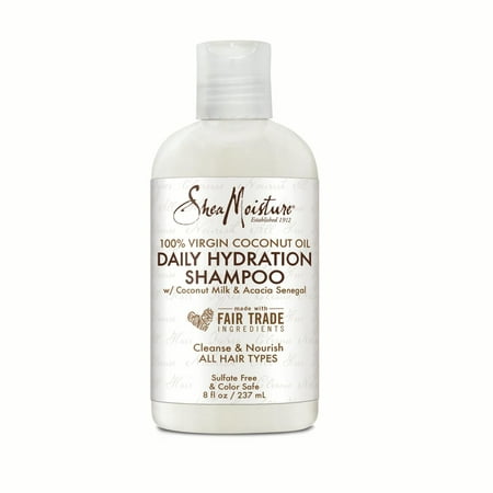 SheaMoisture Daily Hydration Shampoo for All Hair Types 100% Virgin Coconut Oil Sulfate-Free 8