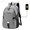 Gray, variant on New shoulder bag unisex backpack New multi-function rechargeable outdoor travel bag big computer bag,Purple