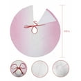 thumbnail image 7 of Pink Ombre Christmas Tree Skirt 48 Inches Large Christmas Skirt Tree, Pink White Gradient Abstract Modern Minimalism Art Tree Skirt Christmas Decorations for Fireplace Party Holidays Indoor Outdoor, 7 of 7