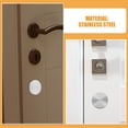 thumbnail image 3 of WASHWEPE 2 Pcs Intercalaire de Porte en Acier Inoxydable pour Propriétaires Design de Précision Argent, 3 of 8