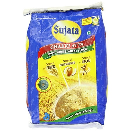 Sujata Chakki Atta, Whole Wheat Flour, 10-Pound
