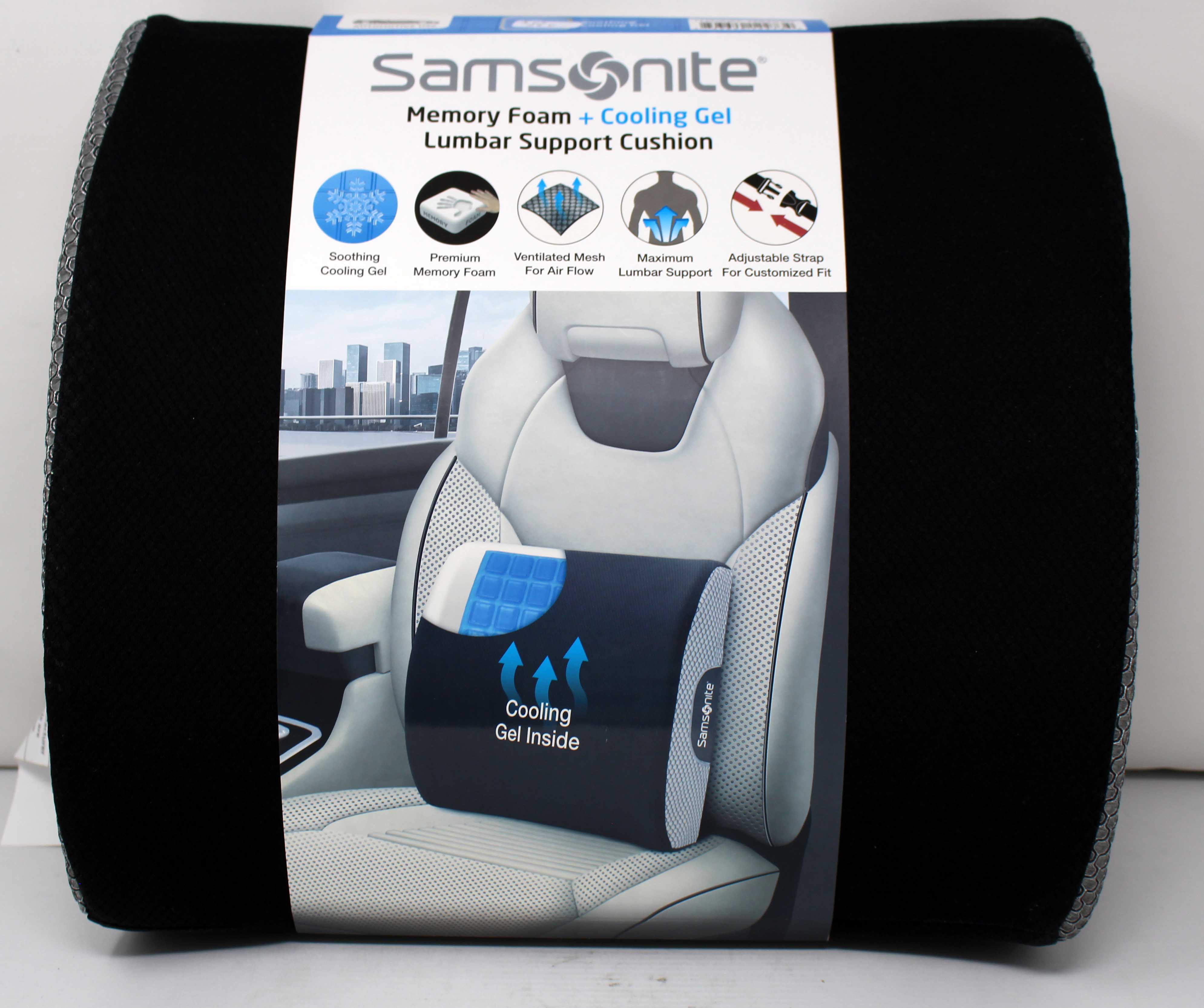 samsonite lumbar cooling gel cushion