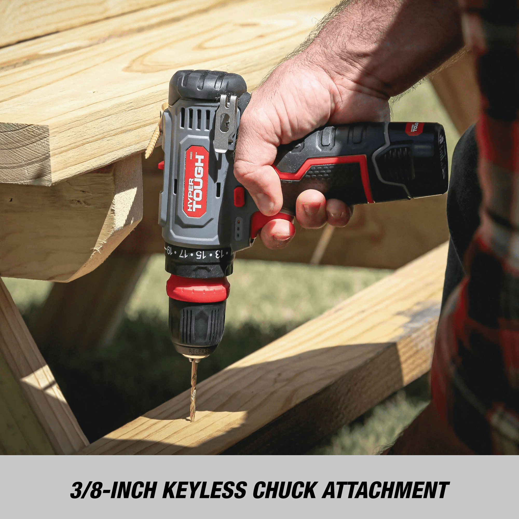 Hyper Tough 12V Max Lithium-Ion 3-in-1 Multi-Head Power Drill Set with 1.5Ah Battery and Charger