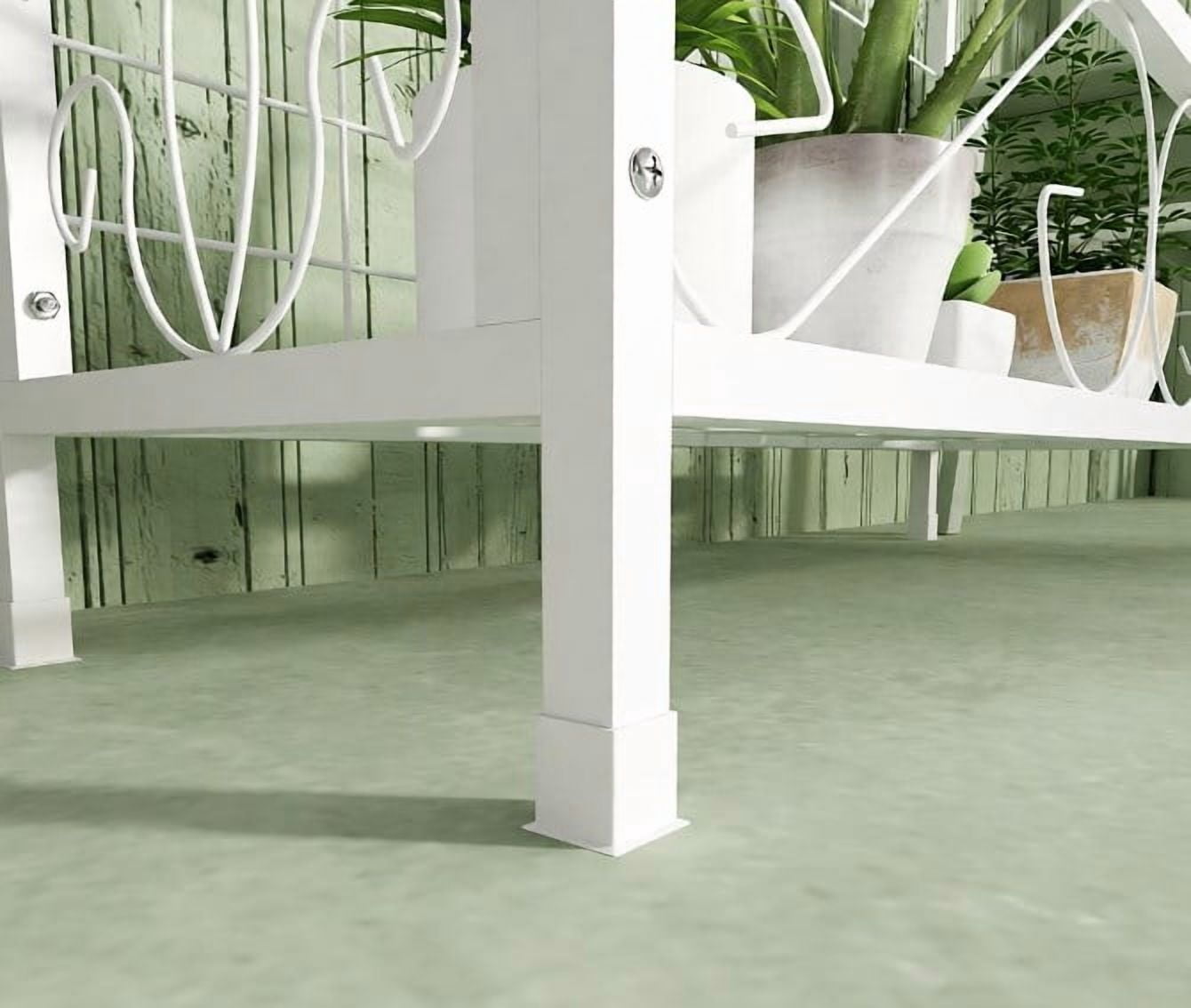 Plant Holder, Metal Tall Plant Stand with Trellis and Hanging Bar, for Indoor Outdoor Use