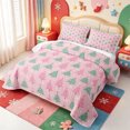thumbnail image 3 of Manfei Vintage Christmas Animals Bed Spread Queen,Merry Xmas Queen Coverlet Set,3-Piece,1 Quilt and 2 Pillowcases, 3 of 7