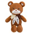 thumbnail image 1 of wsevypo Juguetes de peluche de oso en forma de corazón con pajarita: lindos animales de peluche, 1 of 2
