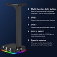 thumbnail image 2 of Shisuyan Headset Storage Rack Black 1Pack 4.8X4.0X6.6In, 2 of 8