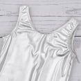 thumbnail image 5 of XUNZOO Children Girls Metallic Sleeveless Gymnastics Leotard Ballet Dancing Jumpsuit Unitard Costumes Silver S, 5 of 6