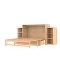 thumbnail image 5 of Newest Storage Full Size Murphy Bed with Drawers and Shelves, Modern Space-Saving Wall Bed Cabinet,Golden, 5 of 11