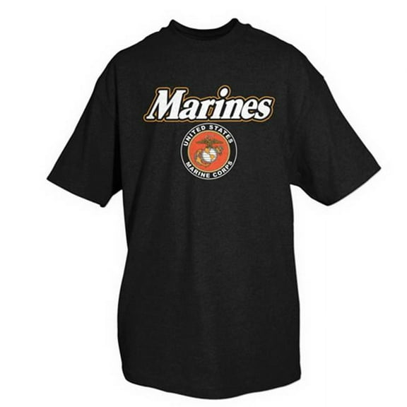 Fox Outdoor Marines One-Sided Imprinted T-Shirt - Black - Medium