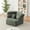Green +1 Seat, variant on Cream Single Seater Lounge Chair 53", Modular Sofa with Pillow - Lazy Cozy Design
