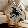 thumbnail image 3 of Halloween Fun Throw Blankets, Haunted House Witches Cat Pumpkins Soft Fleece Blanket Decorative for Home Sofa Couch Chair Living Bedroom,60x80 inches, Scary Movie Nights, 3 of 6