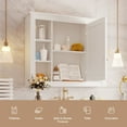 thumbnail image 6 of 35'' x 28'' Wall Mounted Bathroom Storage Cabinet, Medicine Cabinet, Modern Bathroom Wall Cabinet with Mirror, Mirror Cabinet with 6 Open Shelves (Not Include Bathroom Vanity ), 6 of 9