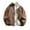 Coffee, variant on JTieacloth Men's Jackets Coats Men's Flight Jacket Lightweight Windbreaker Full Zip Casual Jacket Black