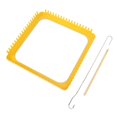 thumbnail image 1 of Weaving Loom Kit Yellow Metal 18 Teeth Square Weaving Frame for Tapestries Scarves Hats, 1 of 4
