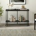 thumbnail image 4 of Evelyn&Zoe Selene 45" Wide Rectangular Console Table, Blackened Bronze/Antiqued Gray Oak, 4 of 5