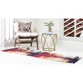 thumbnail image 3 of Unique Loom Estrella Collection Modern Abstract Runner Rug, 2 Feet 7 Inch x 10 Feet, Pink/Navy Blue, 3 of 5