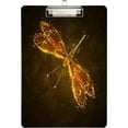 thumbnail image 2 of FMSHPON Golden Dragonfly Art Clipboard Hardboard Wood Nursing Clip Board and Pull for Standard A4 Letter 13x9 inches, 2 of 7