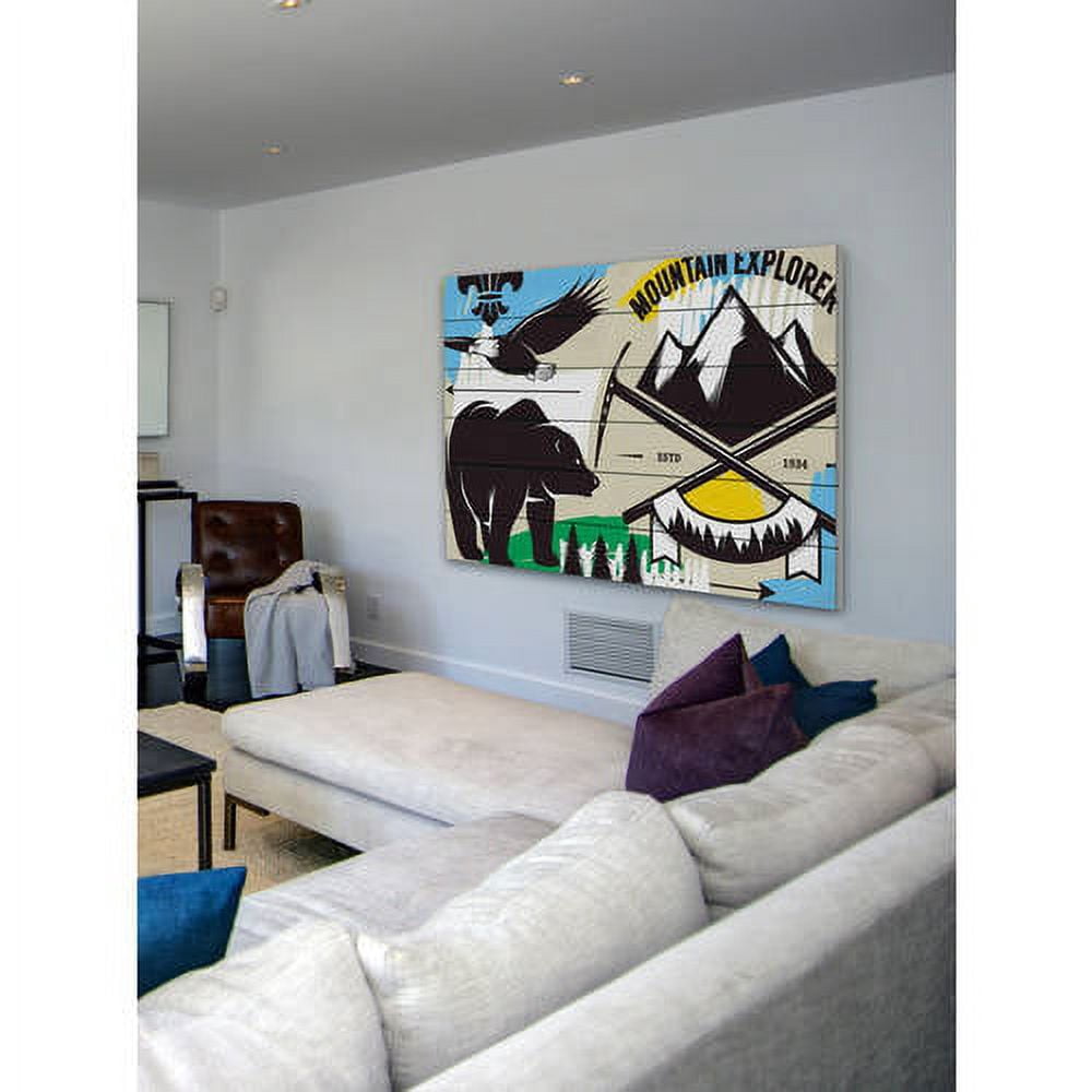 Marmont Hill "Explorer I" by Josh Ruggs Painting Print on White Wood