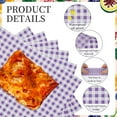 thumbnail image 3 of Uxcell 200 Pcs Hojas de Papel encerado para Alimentos, 8.7 x 8.7 Pulgadas Hojas de Papel para Envolver a Prueba de Grasa, Forros de Cesta de Comida a Cuadros para Sándwich, Hamburguesa, Pan, Púrpura, 3 of 7