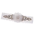 thumbnail image 1 of Liga Nupcial de Cristal Yuyangstore Liga de Encaje de Boda Blanco, 1 of 7
