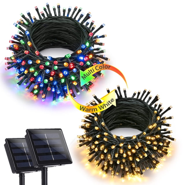 Luces Solares en Cadena Joomer Paquete de 2, 22 m, 400 LED, 12 Modos