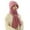 Pink, variant on Xfvqtps Beanie Hat Scarf Integrated for Womens Knitted Solid Color Simplicity Plush Lining Thickened Stretch Soft Windproof Coldproof Outdoor Warm Winter Beanie Scarf Set Khaki
