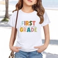 thumbnail image 2 of LIJCC Garçons Filles Premier Jour de Première Année Rentrée des Classes T-Shirt en Coton T-Shirt à Manches Courtes Haut T-Shirt à Imprimé Lettres Haut de Rentrée, 2 of 5