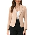 thumbnail image 1 of Blazer de Negocios INSPIRE CHIC para Mujeres, Chaquetas de Traje Casual Elegante de Oficina, S Beige, 1 of 6