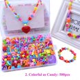 thumbnail image 1 of Kits de cuentas para hacer joyas, cuentas artesanales para niñas y niños, kits para hacer joyas, juego de cuentas acrílicas coloridas para niñas, juego de manualidades de joyas, 1 of 2