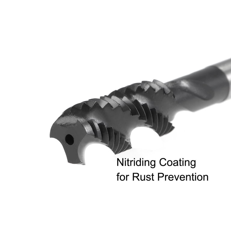 Uxcell M10 X 1.5 Spiral Flute Thread Tap – HSS Nitriding Coated, H2 Tolerance, 2-Pack, Right-Hand Metric Machine Tap For Aluminum, Steel & Plastics