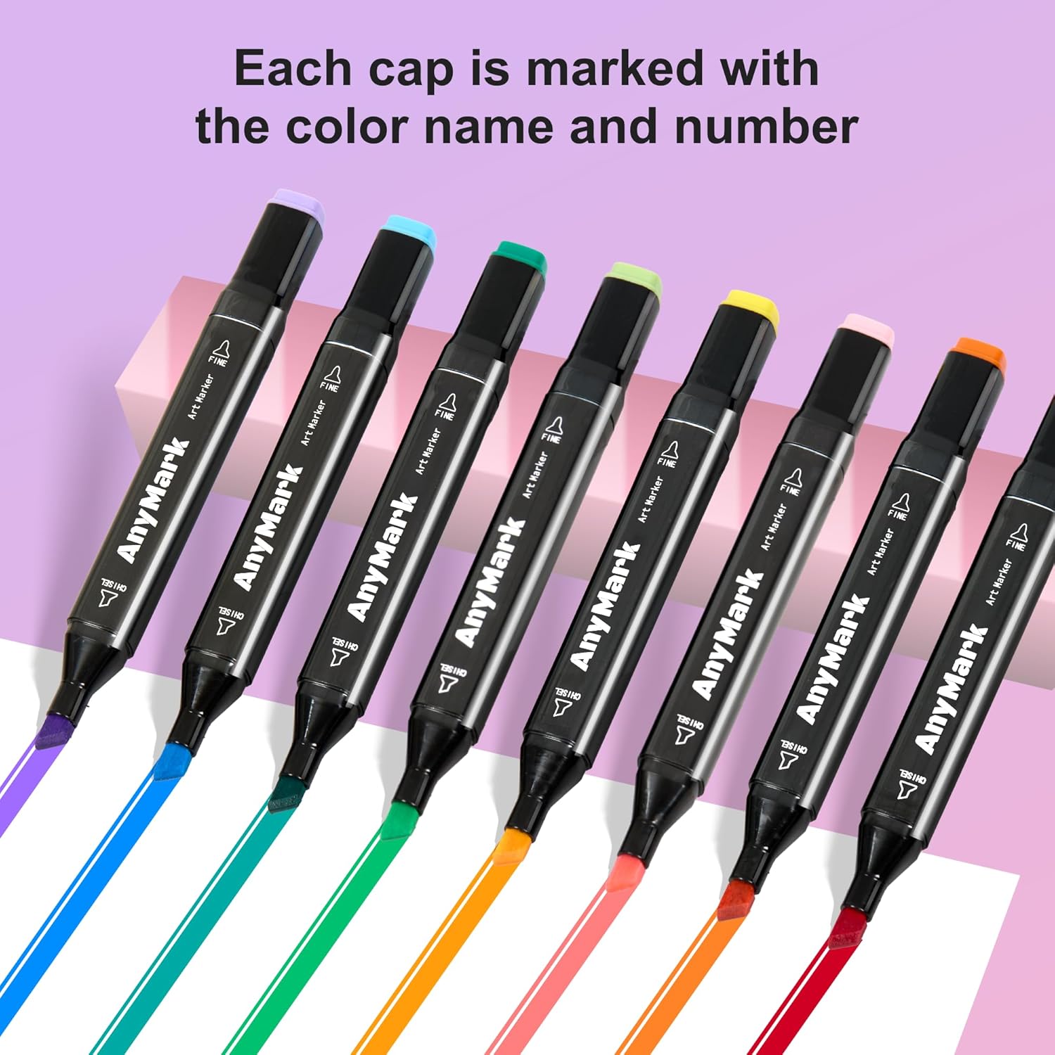 AnyMark Alcohol Markers, 80 Colors Dual Tip Set photo 5