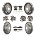 thumbnail image 1 of Transit Auto Front Rear Hub Bearing Assembly Coated Disc Brake Rotor and Semi-Metallic Pad Kit (10Pc) for Car 2017 Honda Accord Hybrid EX-L Touring Left Right Driver Passenger KBB-123354, 1 of 10