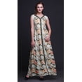 thumbnail image 2 of Bimba Robe Maxi Sans Manches à Imprimé Floral avec Fente avant pour Femmes Été Printemps, Robe de Fête - XX-Grand, 2 of 5