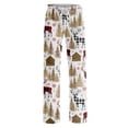 thumbnail image 5 of UDAUDU Womens Christmas Pajamas Pants Soft Cute Graphic Pj Pants Drawstring Stretch Casual Pajama Pants L, 5 of 6